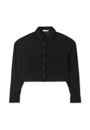 Terranova CROP TRASPARENTE - Camicia - nero