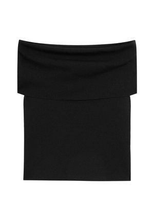 Massimo Dutti, OFF-THE-SHOULDER TOP - T-shirts print - black