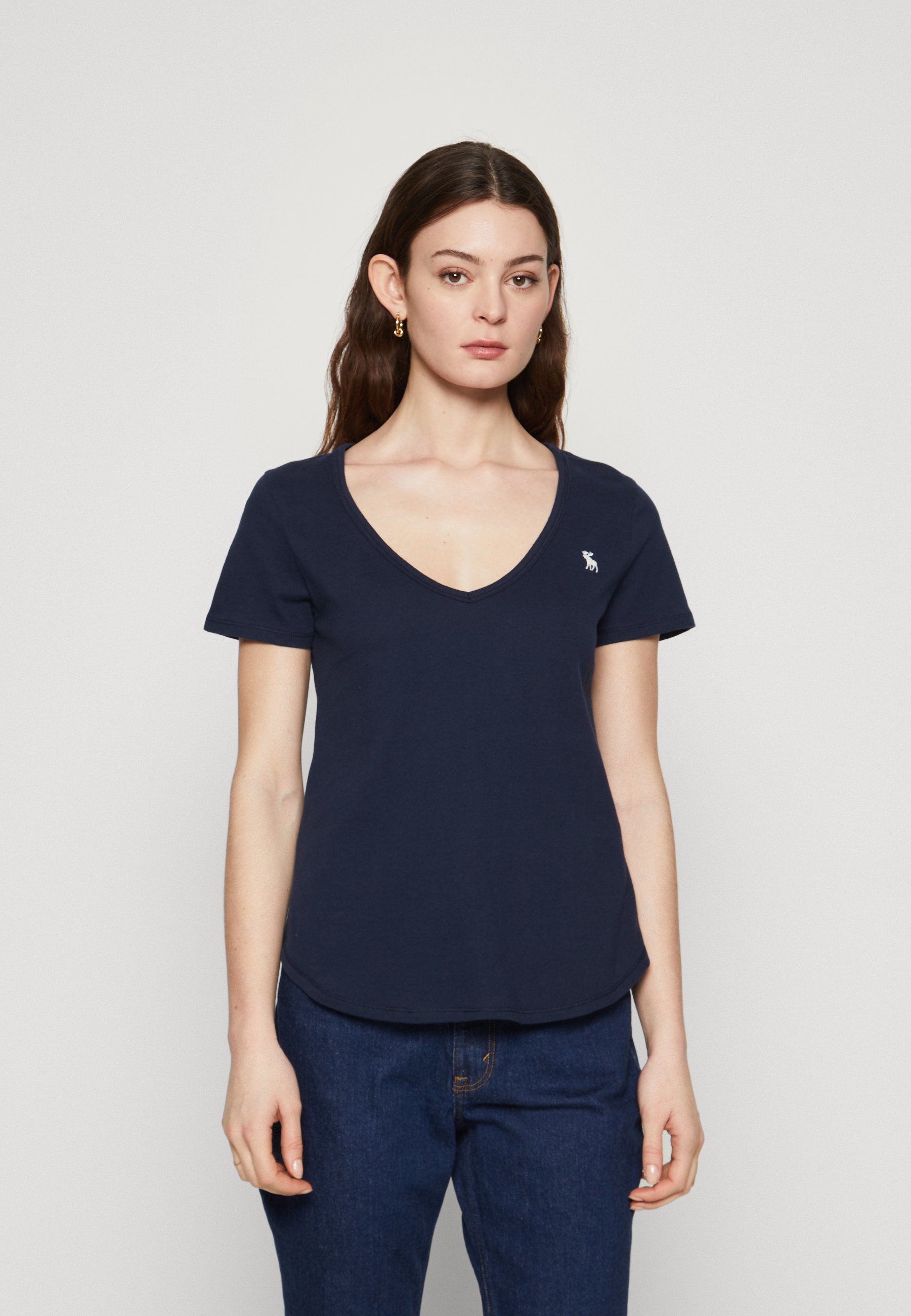 Abercrombie & Fitch ICON V NECK 3 PACK - Basic T-shirt