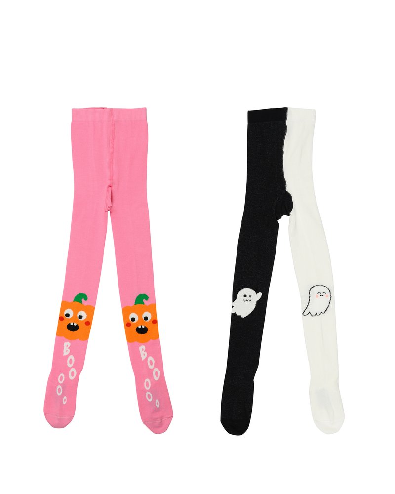WAUW CAPOW REBECCA GHOST 2 PACK - Tights - pink & black/white