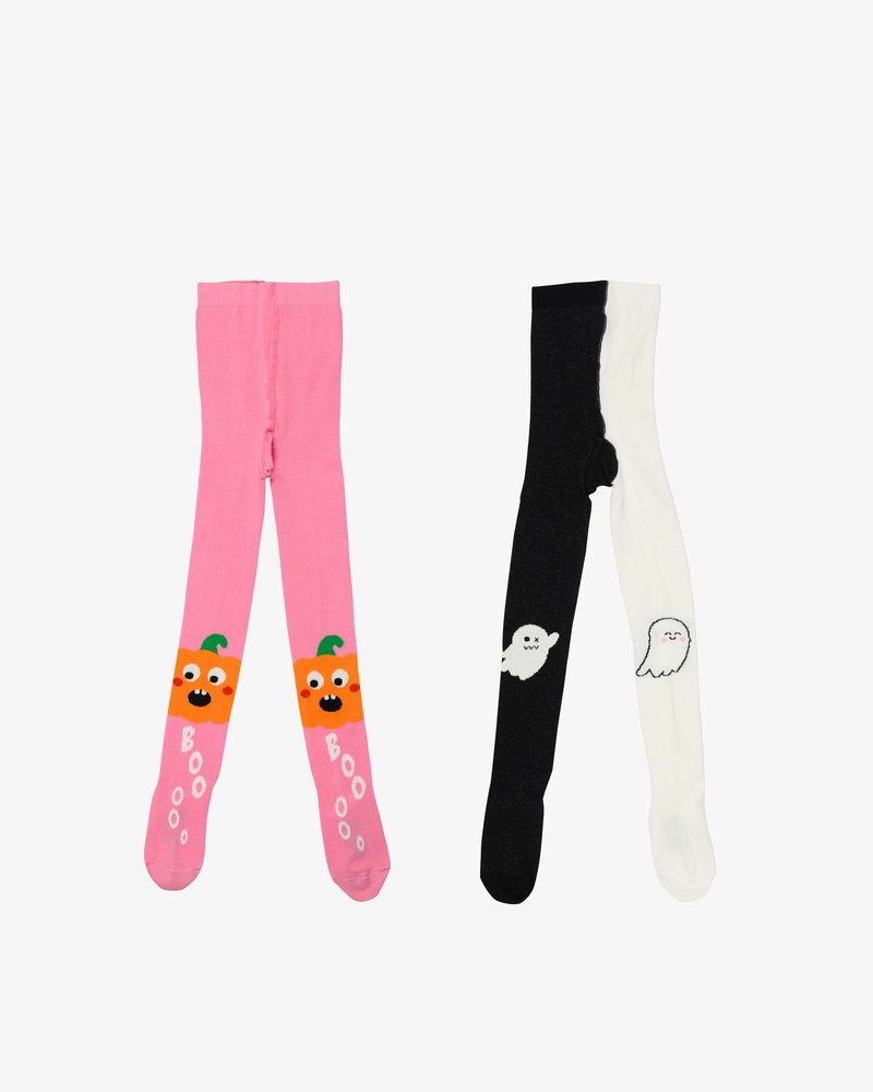 WAUW CAPOW REBECCA GHOST 2 PACK - Collant - pink & black/white