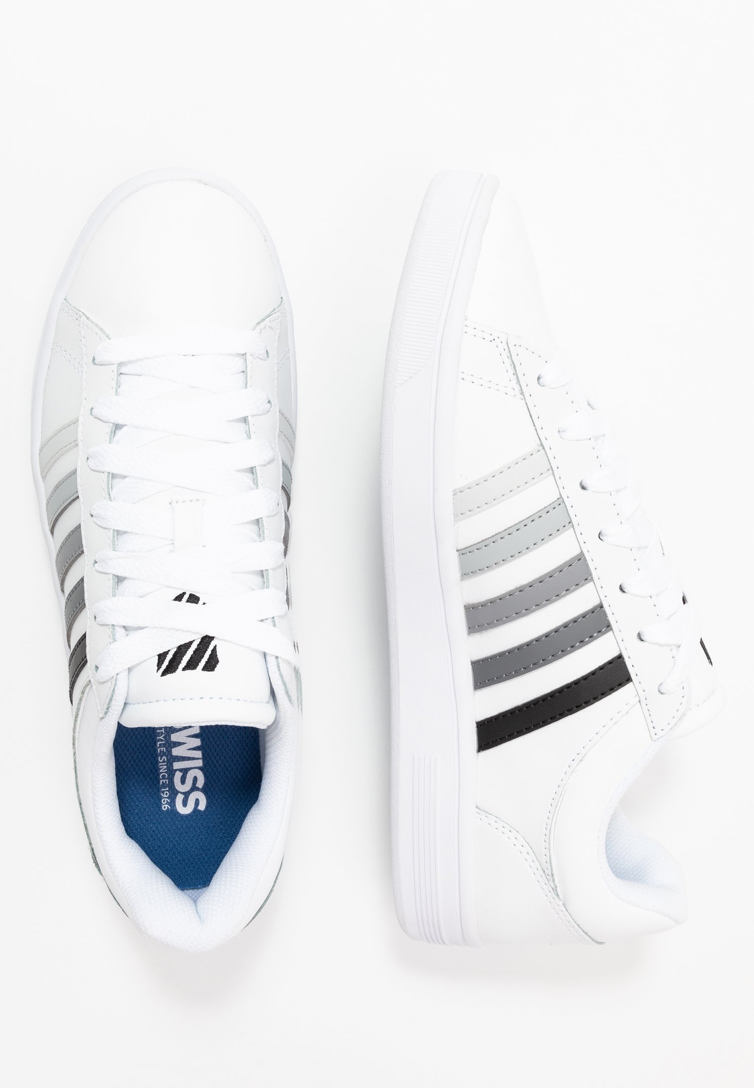 K SWISS COURT WINSTON Joggesko whiteblack gradient K SWISS COURT WINSTON Joggesko whiteblack gradient