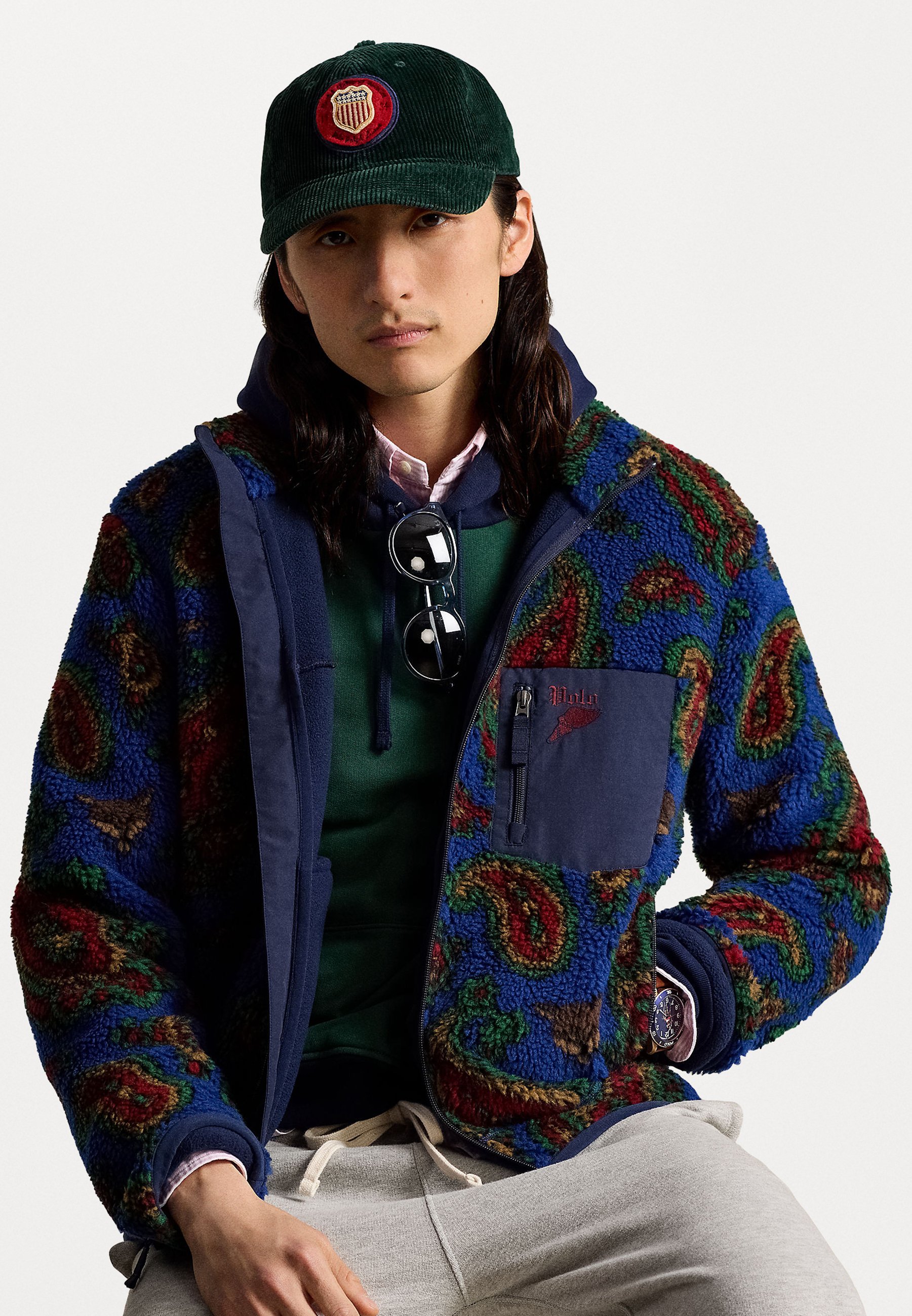 Polo Ralph Lauren PAISLEY PILE FLEECE JACKET - Fleece jacket