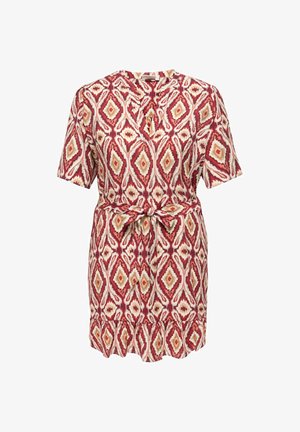 ONLY Carmakoma, DRESS CARANTONIA SHORT DRESS - Hverdagskjole - brick red