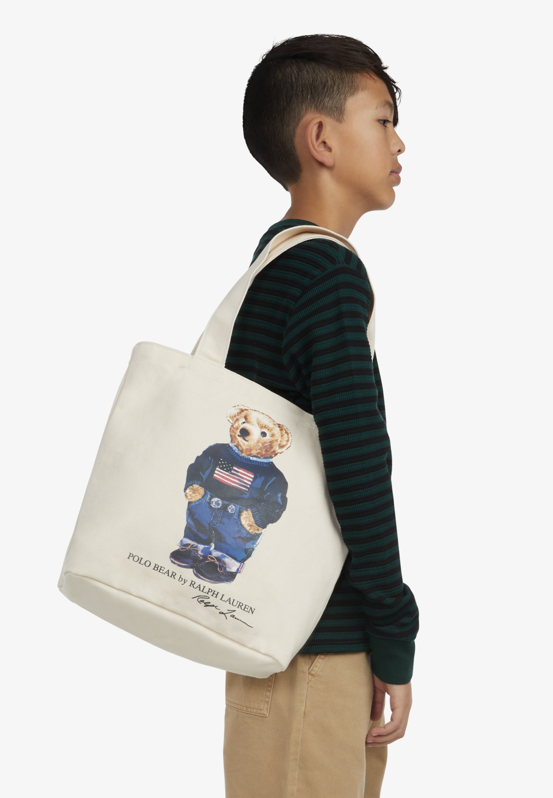 Polo Ralph Lauren BEAR TOTE - Geantă de mână - natural/bej