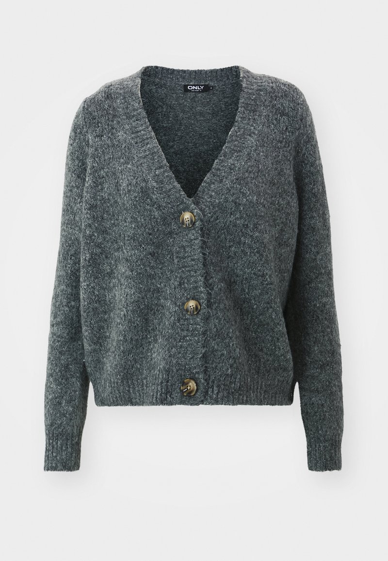 Only Vest donkergrijs gemêleerd