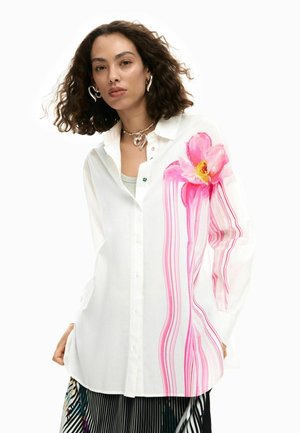 GLOSS FLOWER - Nööpidega pluus - white