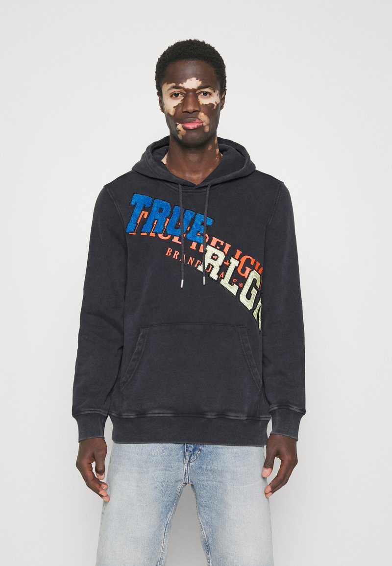 True Religion VINTAGE PATCH HOODIE JET Sweatshirt black Zalando.co.uk