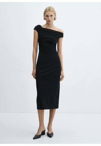 Mango Enostavna obleka - black