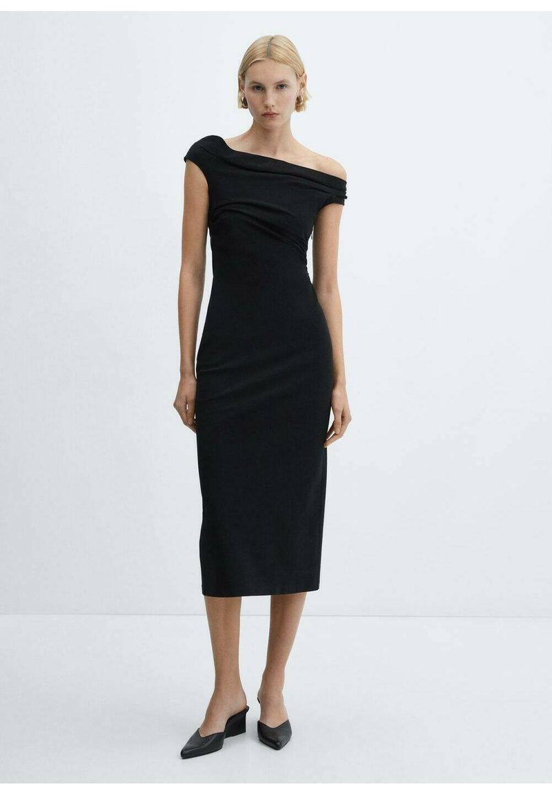Mango Enostavna obleka - black