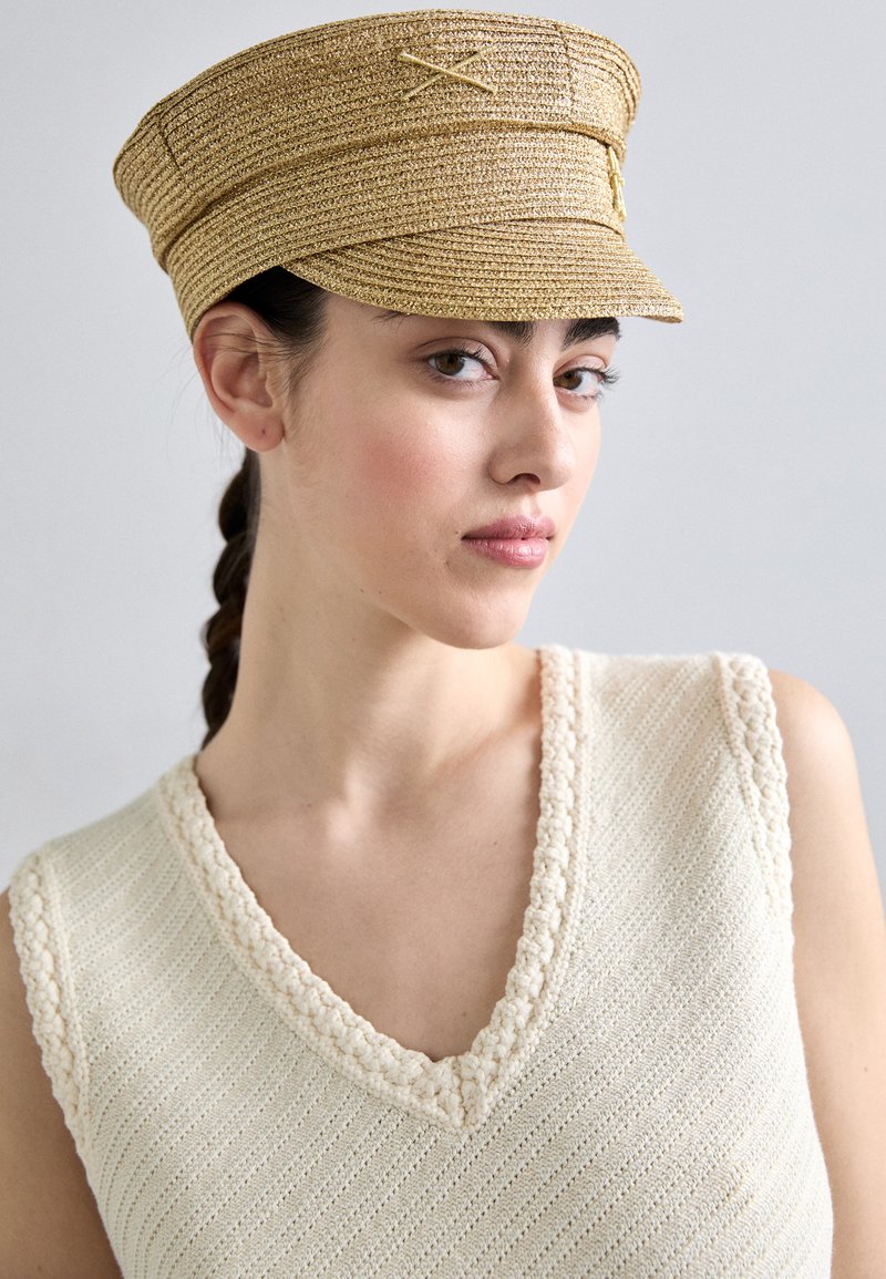 RUSLAN BAGINSKIY - EMBELLISHED BAKER BOY CAP - Kapa - gold-coloured, Povećaj