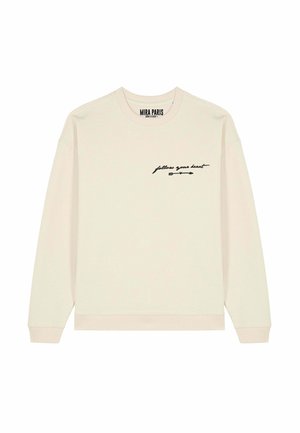 FOLLOW YOUR HEART EMBROIDERY  - Felpa - off-white
