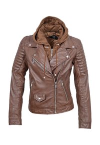 Veste en cuir - cognac
