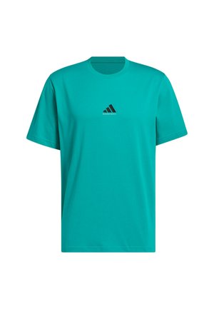 adidas Performance BASKETBALL - T-shirts basic - pure teal   black