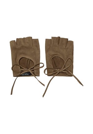 Fingerless gloves - beige