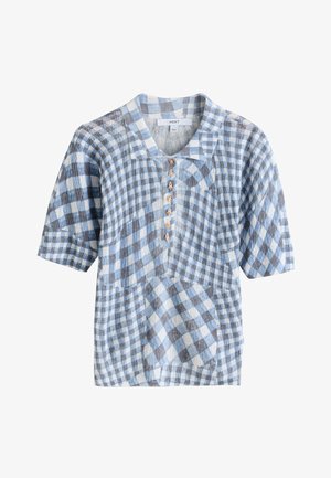Next, REGULAR FIT - TEXTURED - Poloshirts - white blue gingham
