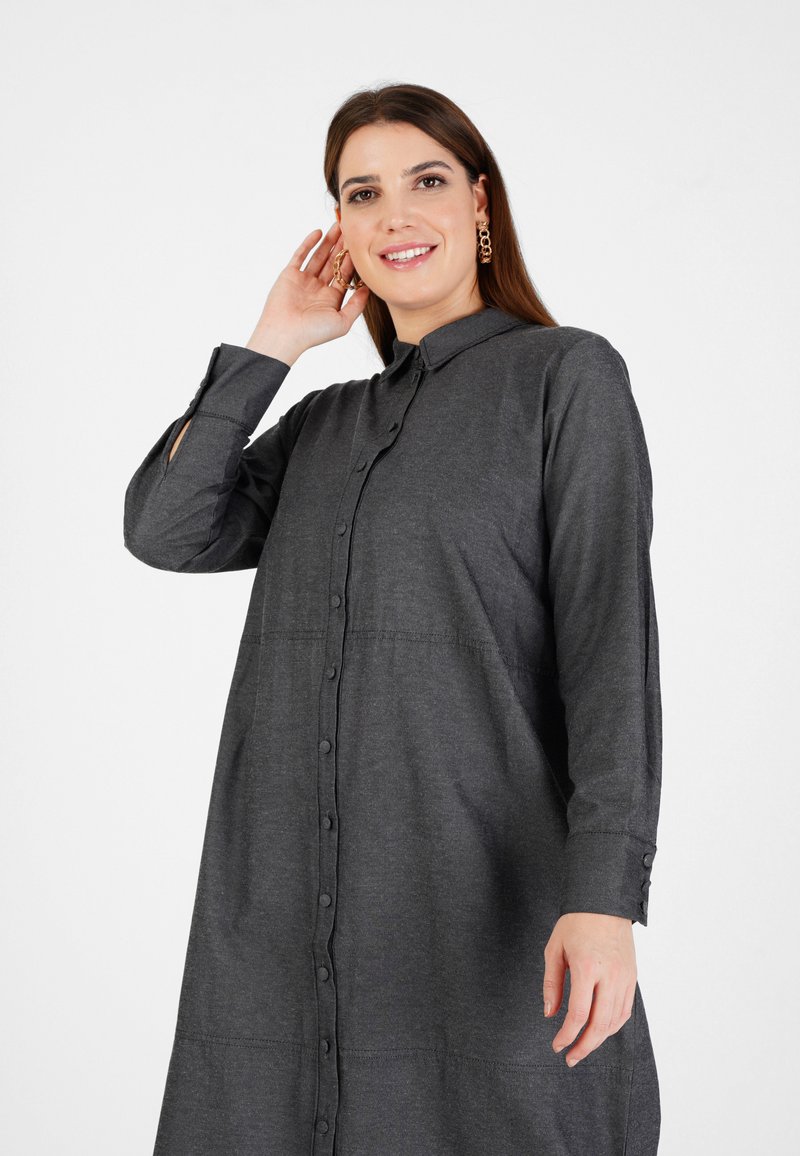 Damen Freizeitkleider | Modanisa DENIM LOOK PLUS SIZE Maxikleid black/schwarz - DM82013 Damen Freizeitkleider | Modanisa DENIM LOOK PLUS SIZE Maxikleid black/schwarz - DM82013