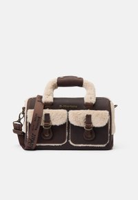 TOP HANDLE BAG UNISEX - Handbag - dark brown/natural grizzly