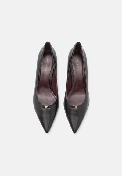 Tory Burch DOUBLE BUCKLE KITTEN HEEL - Klasiski papēži - perfect black