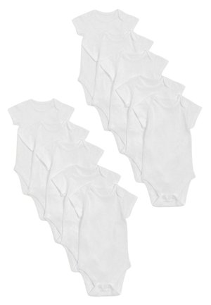 10PK PURE COTTON SHORT SLEEVE BODYSUITS - Body - white