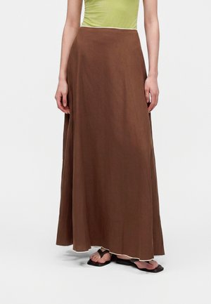 Topshop MAXI SKIRT - Μάξι φούστα - chocolate brown