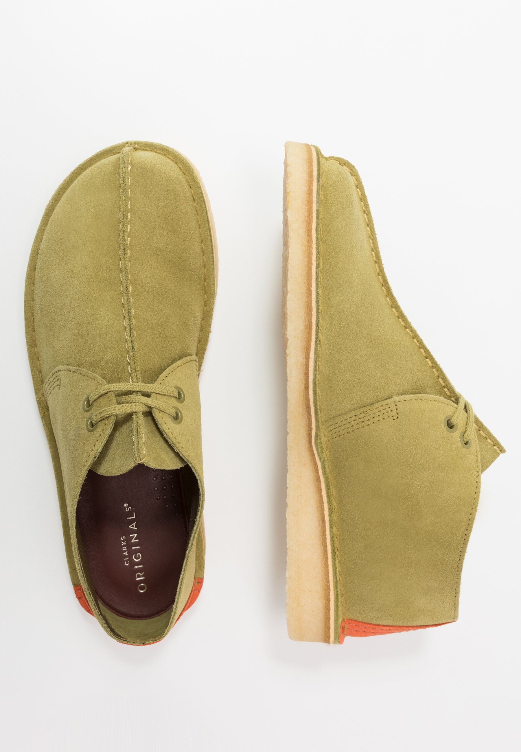 clarks desert trek khaki suede
