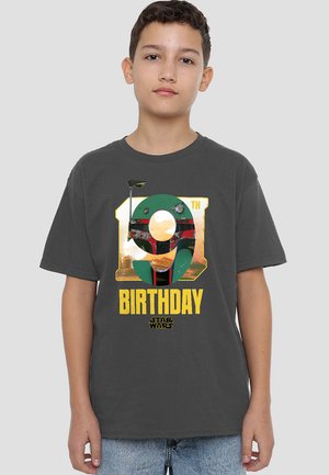 Star Wars STAR WARS BOBA FETT 9TH BIRTHDAY SPACE - Print T-shirt - dark grey