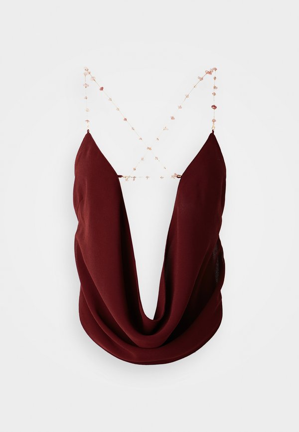 ASTERIA BACKLESS COWL  - Blouse - burgundy3