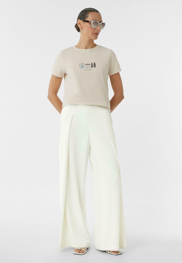 T-Shirt print - helles beige