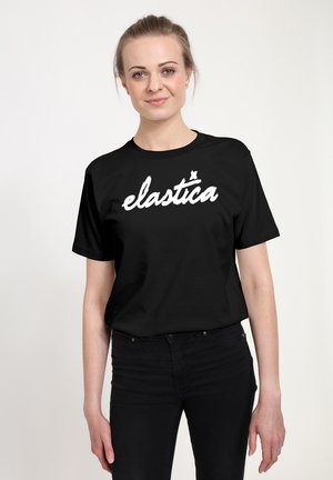 ELASTICA - Camiseta estampada - black