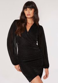 Apricot WRAP MINI  - Robe de soirée - black