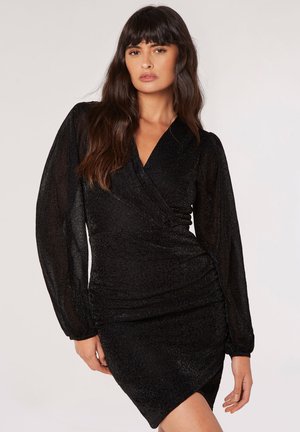 Apricot WRAP MINI  - Cocktail dress / Party dress - black