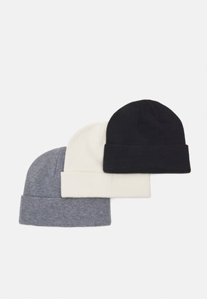 3 PACK UNISEX - Čepice - black/grey/white
