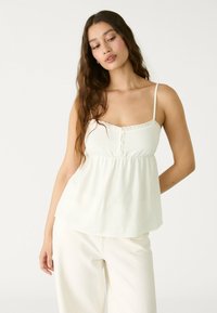 Stradivarius - FLOWING STRAPPY - Débardeur - white Image miniature 1
