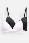 PERFECT PADDED BRA 2 PACK - Σουτιέν με μπανέλα - black/white
