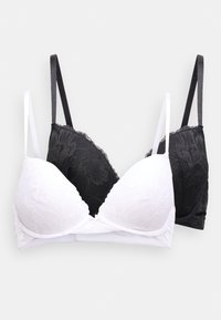 PERFECT PADDED BRA 2 PACK - Kaarituelliset rintaliivit - black/white