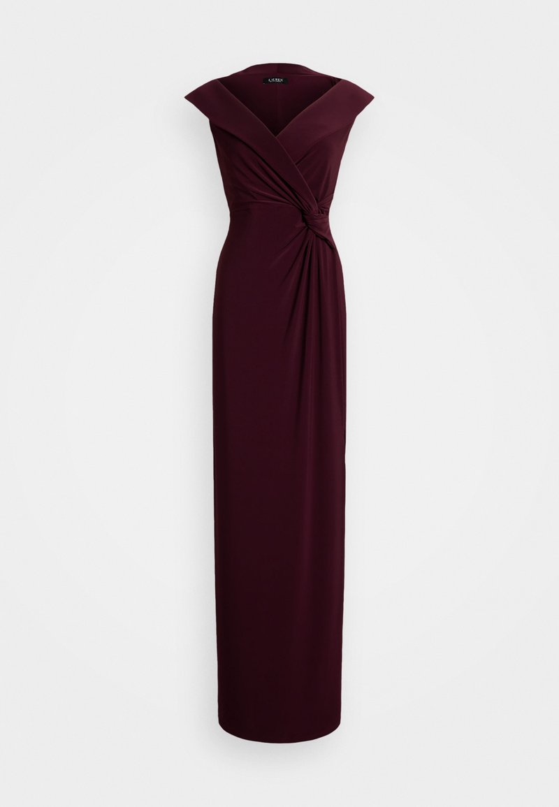 Lauren Ralph Lauren JERSEY OFF THE SHOULDER GOWN - Ένδυση για ειδικές περιστάσεις - pinot noir