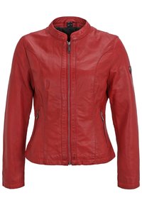 H.I.S MIT LABEL DETAIL - Lederjacke - red