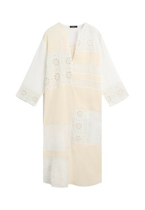 Massimo Dutti, FLOWING EMBROIDERED KAFTAN DRESS - Maxikleid - white