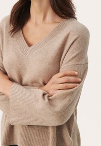 Part Two HELLINPW CASHMERE - Džemperis - light camel melange