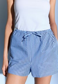 Next TEXTURED STRIPE TIE WAIST   REGULAR FIT - Shorts - blue