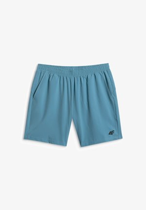 4F, 4F SPODENKI TRENINGOWE SZYBKOSCHNĄCE MĘSKIE - BURGUNDOWE XXL - Korte broeken - denim