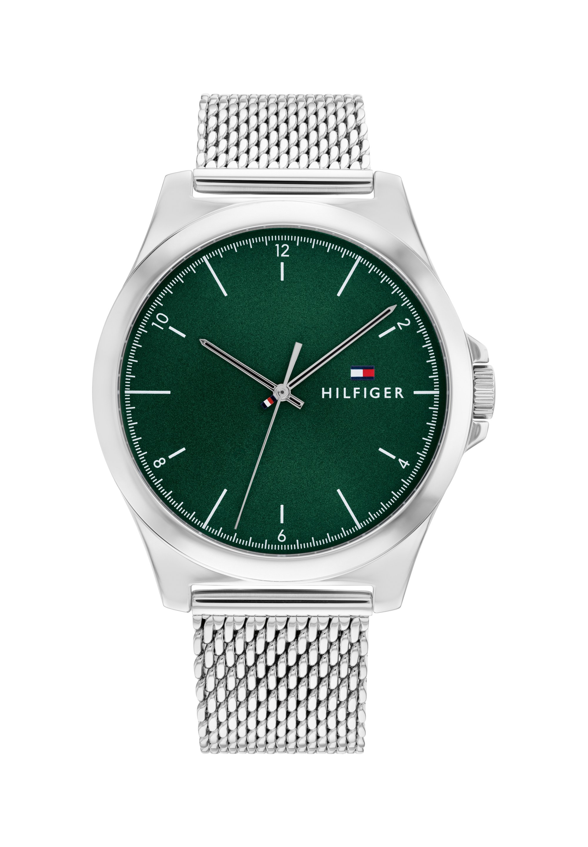 Tommy Hilfiger HERRENUHR CLASSIC Uhr silber grün/silberfarben