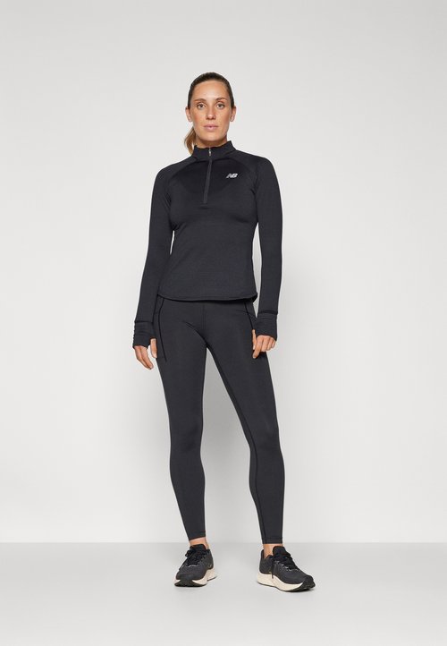 New Balance ATHLETICS GRID 1/2 ZIP - Long-sleeved top - black — foto 2