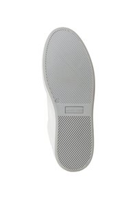 White rubber shoe sole with textured pattern, features ridges for grip. Marked with "Marco Tozzi" and size "42." Clean and smooth edges.