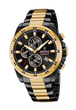 Montre à aiguilles - schwarz/gold