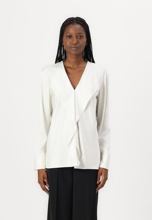 NATURAL SHEEN DRAPED - Blouse - egret