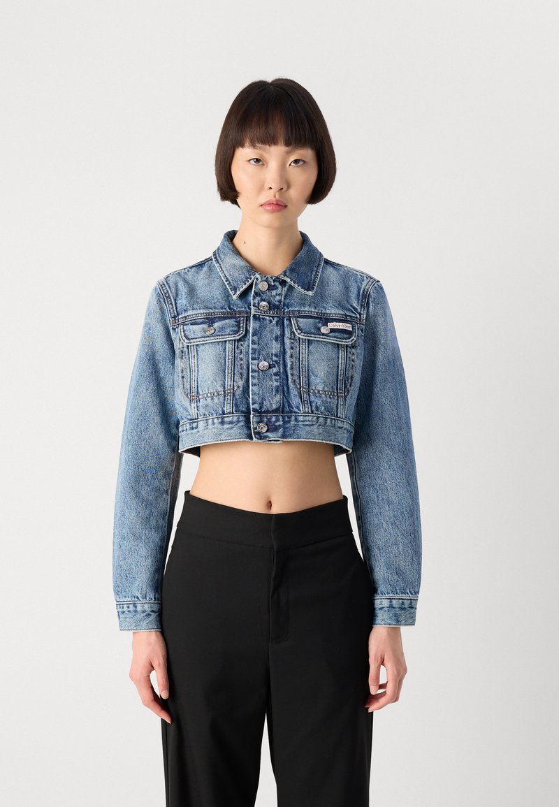 Veste à capuche à manches longues en jean pour femme - Imprimé aztèque