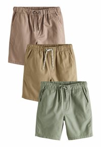 Next - PULL-ON 3 PACK - REGULAR FIT - Shorts - pink tan brown sage green Miniaturebillede 1