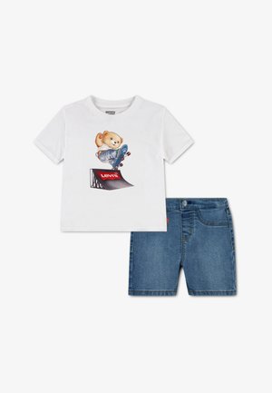 SKATER LEVI TEE & DENIM SET - Majica kratkih rukava s printom - bright white